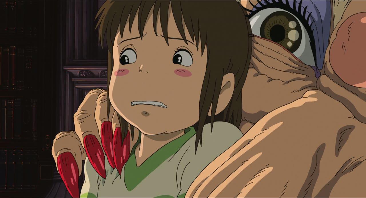 Chihiro et Haku au-dessus des thermes de Yubaba